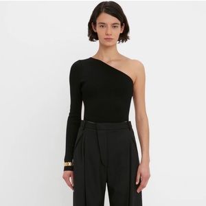 Old Navy One shoulder Black Crop top size XL womens